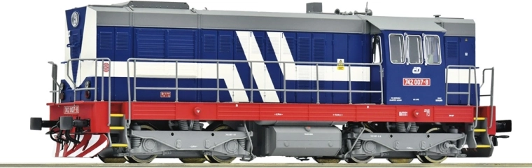 Roco lokomotywa spalinowa ČD 742 007-8 „Kocour” H0, cyfrowa z dźwiękiem