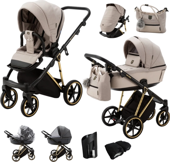 Adamex Belissa Special Edition wózek wielofunkcyjny beige/gold