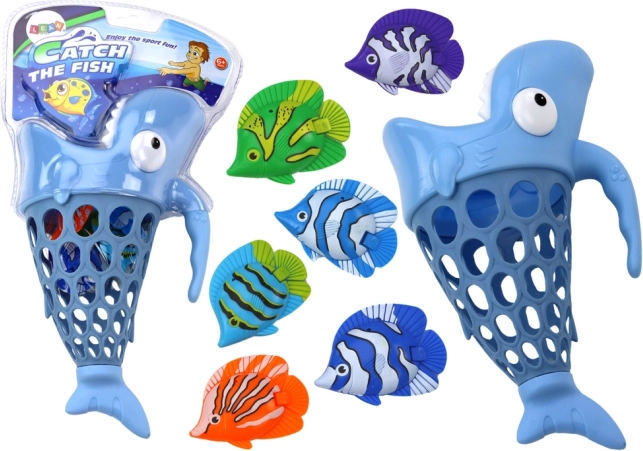 Koszyk do łowienia rybek w wodzie – niebieski rekin