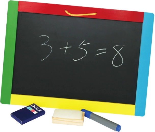 Dwustronna zawieszana tablica BABU do kredy i markerów