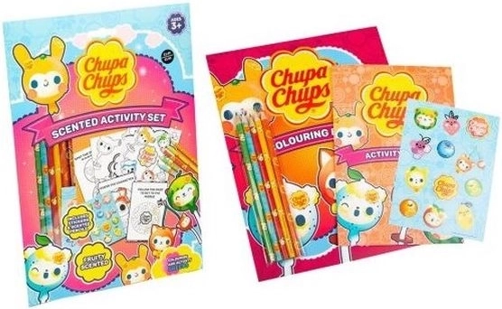 Pachnące kolorowanki Chupa Chups z naklejkami i kredkami