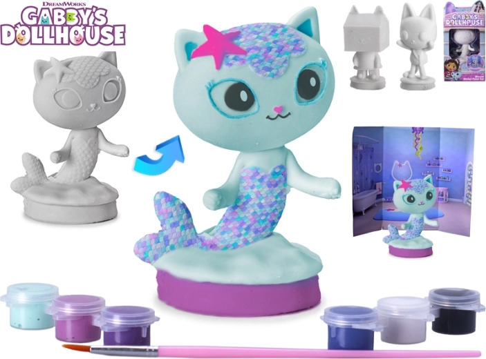 Gabinowy zaczarowany domek – figurka do malowania z farbkami