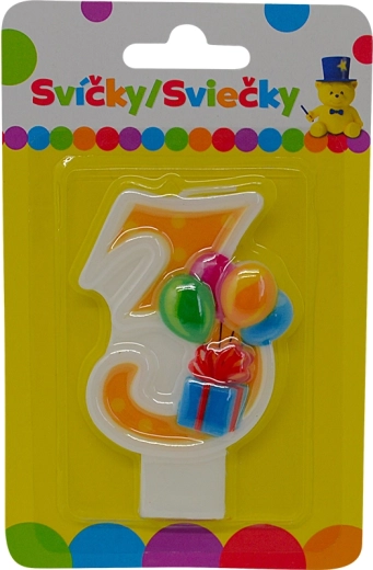 Urodzinowa świeczka z balonikami numer 3