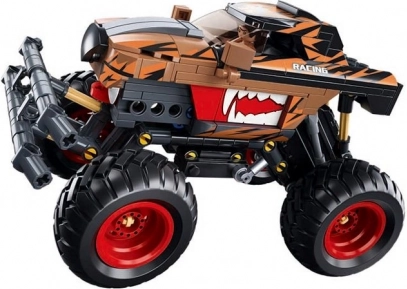 Sluban Power Bricks Nakręcany Pomarańczowo-czarny samochód wyścigowy Off-road