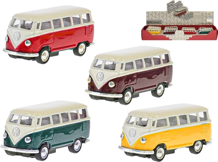 Kinsmart VW Classic autobus 1962 metalowy model 1:64 z otwieranymi drzwiami