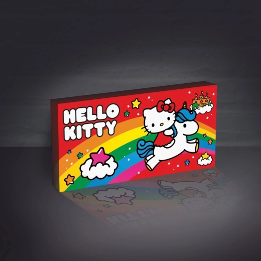 Hello Kitty świecący obraz na ścianę z jednorożcem