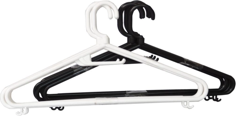 Męskie obrotowe wieszaki na ubrania, plastik, mix kolorów, 5 szt.