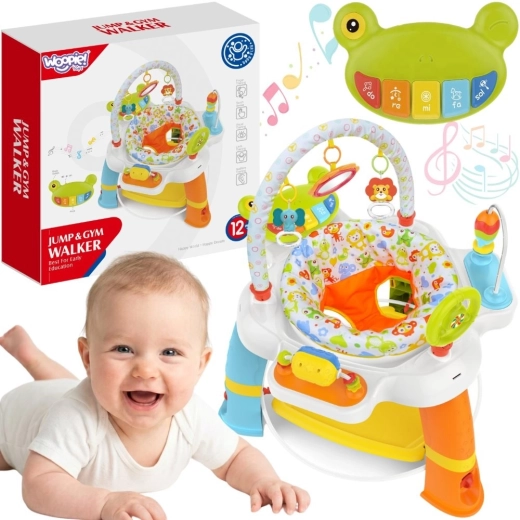 Woopie Baby interaktywne centrum aktywności z obrotowym siedziskiem 12m+