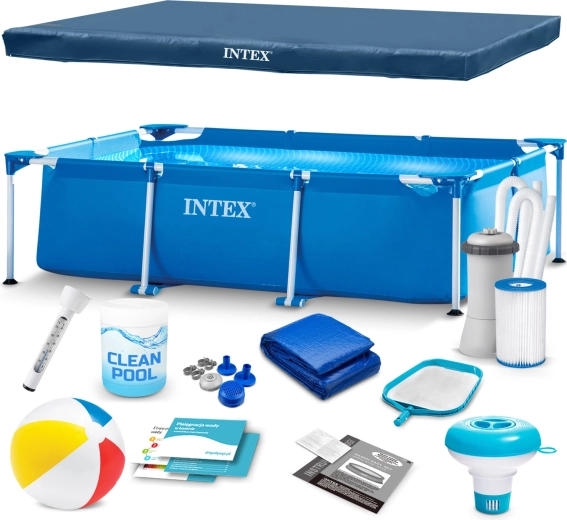 Ogrodowy basen stelażowy 300 × 200 × 75 cm zestaw INTEX