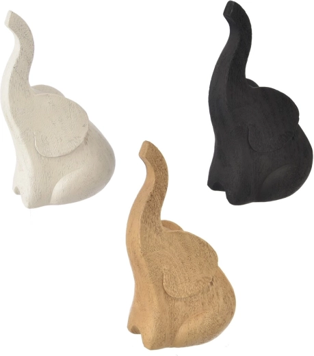Dekoracyjna figurka słonia z polyresinu 17 cm (mix 3 wariantów)