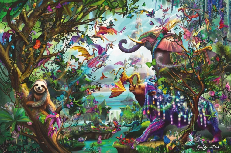 RAVENSBURGER Puzzle Tropikalne smoki 4000 elementów