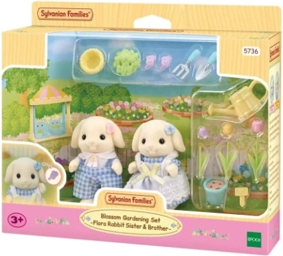 Sylvanian Families zestaw kwiatowy z rodzeństwem Flora Rabbit