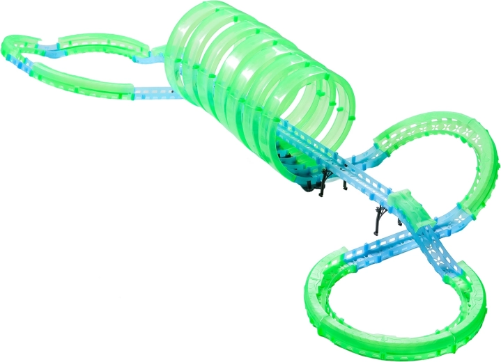 Świecący tor wyścigowy w ciemności, 85 elementów