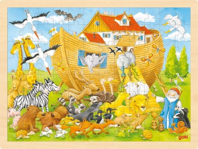 Goki drewniane puzzle Arka Noego 96 elementów
