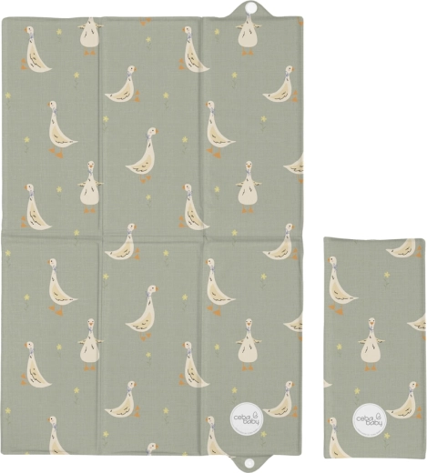 Ceba Baby podróżna składana mata do przewijania basic little ducks 60 × 40 cm