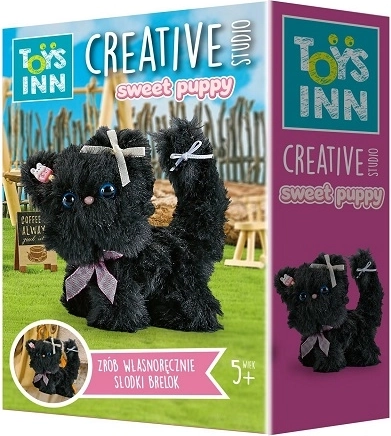 Stnux sweet puppy kreatywny zestaw DIY na brelok czarny kotek