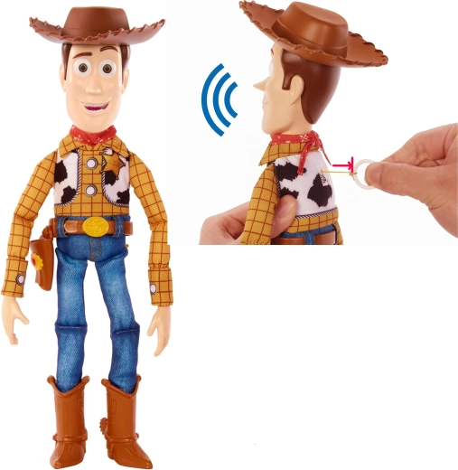 Mattel Disney Toy Story interaktywna miękka figurka Woody 31 cm (wersja angielska) - 1 sztuka