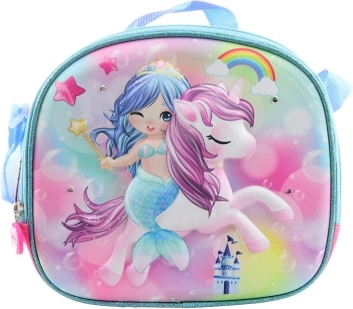 Torebka na ramię z jednorożcem i syrenką z efektem migania