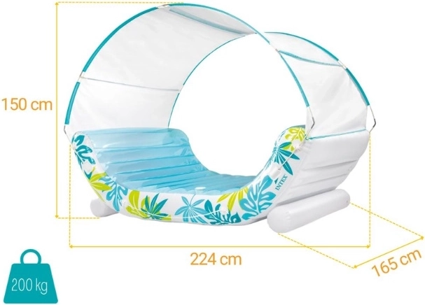 Dmuchana wyspa do pływania z daszkiem Tropical