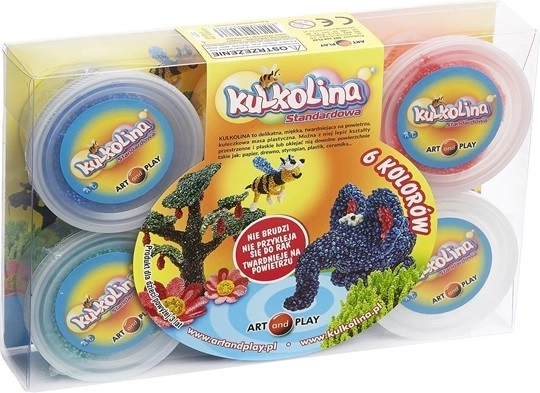 Kolorowa masa plastyczna Kulkolina, 6 kolorów