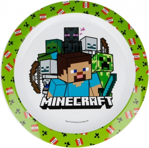 Dziecięcy talerz Minecraft do kuchenki mikrofalowej - 1 szt.