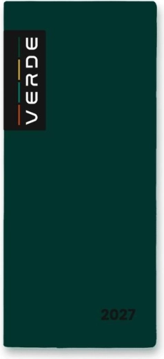 Tygodniowy terminarz Verde 2027 zielony w etui z PVC