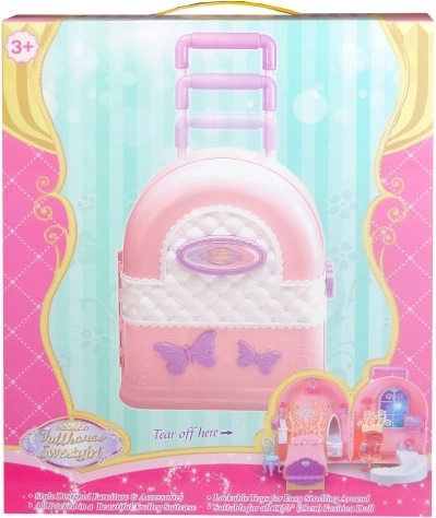 Mebelki dla lalek w kuferku