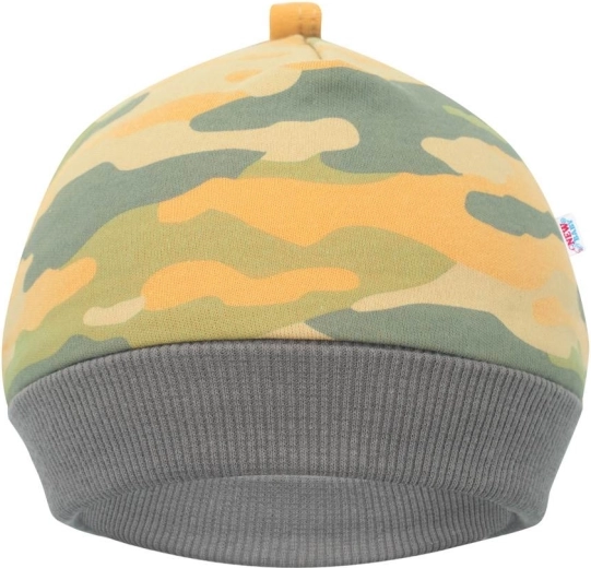 Czapeczka niemowlęca New Baby With Love musztardowa 3–6 miesięcy