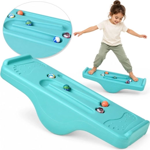 Dziecięca deska równoważna 2 w 1 z labiryntem i piłeczkami