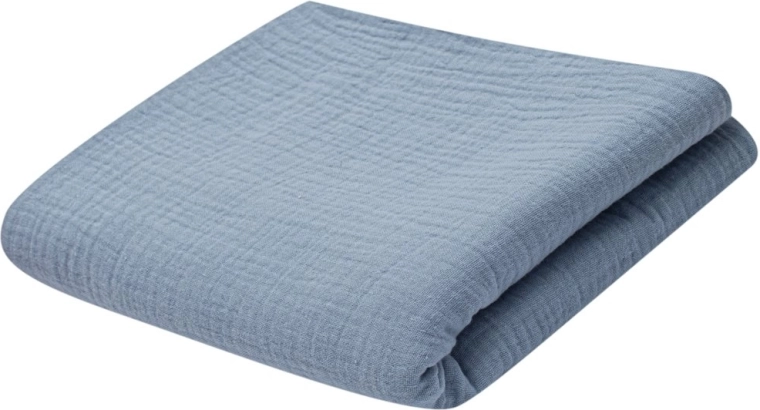 Muślinowy kocyk dziecięcy 70 × 100 cm niebieski New Baby