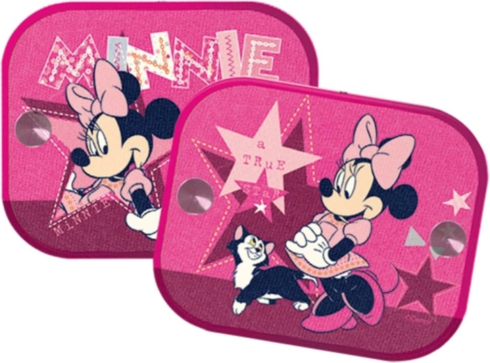Osłonki przeciwsłoneczne do auta Minnie Mouse różowe 2 szt.