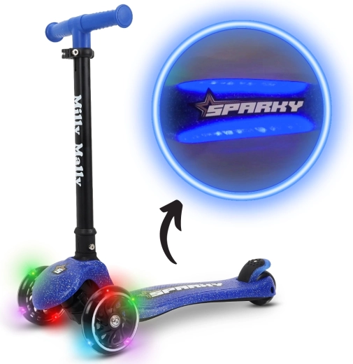 Milly Mally dziecięca trójkołowa hulajnoga Sparky blue