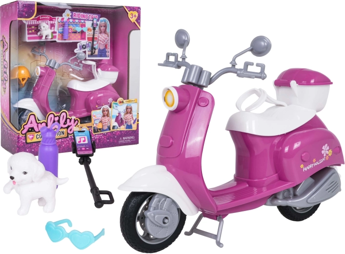 Skuter z akcesoriami dla lalek