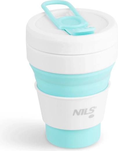 Składany silikonowy kubek NILS Camp 355 ml miętowy