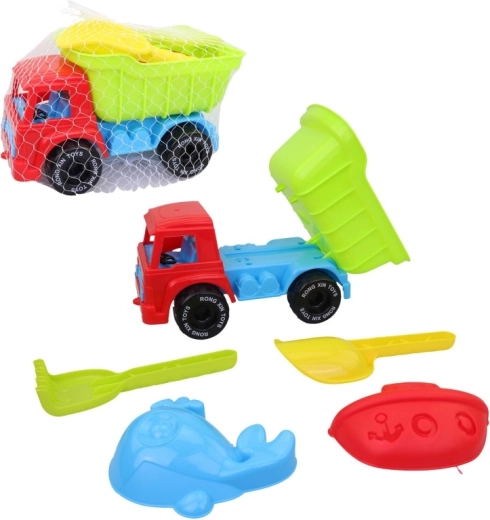 Plastikowy zestaw do piasku z wywrotką, 5-elementowy