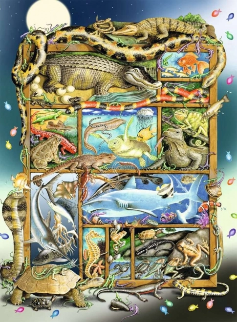 Ravensburger puzzle ryby i gady xxl 200 elementów