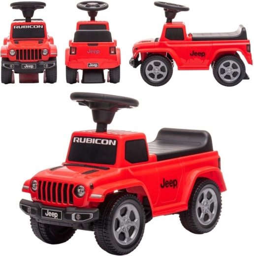 Dziecięcy jeździk Jeep Rubicon z dźwiękiem, czerwony