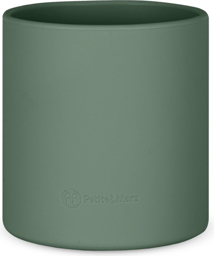 Silikonowy kubek dla dzieci PETITE&MARS Take&Match Misty Green 6m+