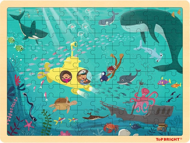 TOP BRIGHT Drewniane puzzle Podwodny świat