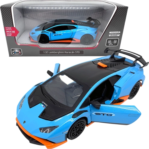 Metalowy model 1:32 LAMBORGHINI HURACÁN STO niebieski