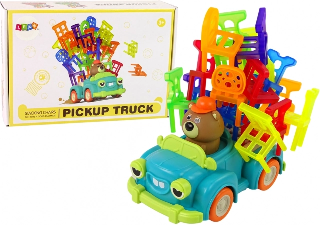 Gra zręcznościowa spadające krzesełka z jeżdżącym autkiem