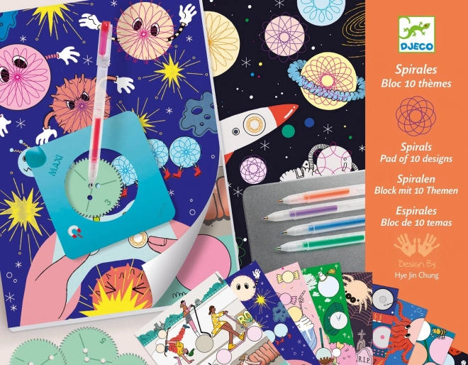 Kreatywny zestaw DJECO ozdobne spirale – 10 motywów