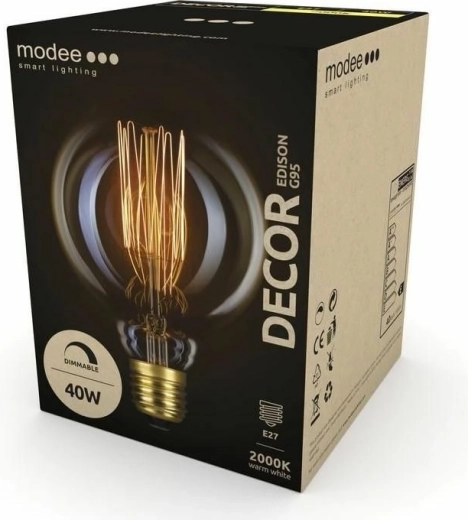 Modee Smart dekoracyjna żarówka Edison G95 E27 ekstra ciepła biel 40 W