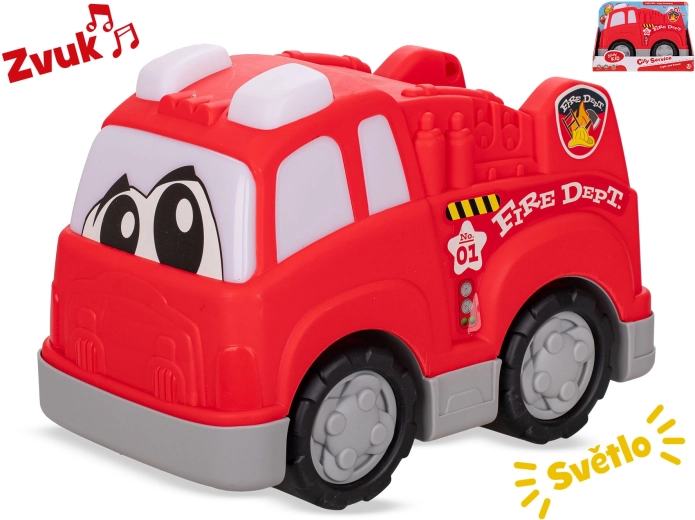 Wóz strażacki ze światłem i dźwiękiem 24,5 cm