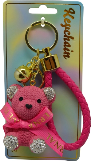 Brelok różowy miś