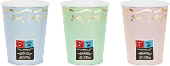 Imprezowe kubeczki Kokardki (kokardki) mix 220 ml
