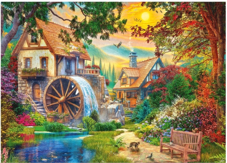 Puzzle DINO Malowniczy młyn 3000 elementów