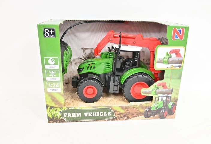 RC traktor z chwytakiem do drewna 1:24