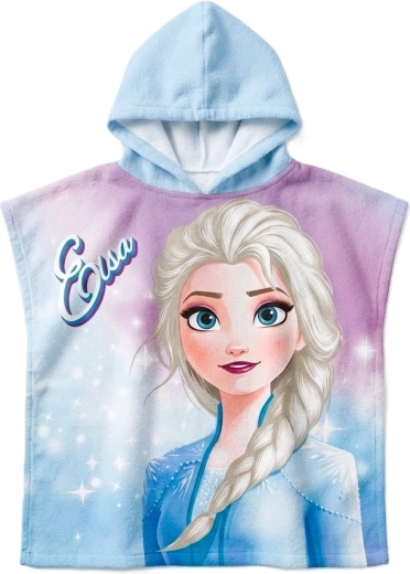 Dziecięce szybkoschnące ponczo z kapturem Frozen – Kraina Lodu