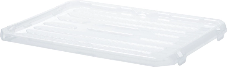 Plastowa pokrywa do pojemnika Cargobox 400 × 300 × 30 mm, przezroczysta
